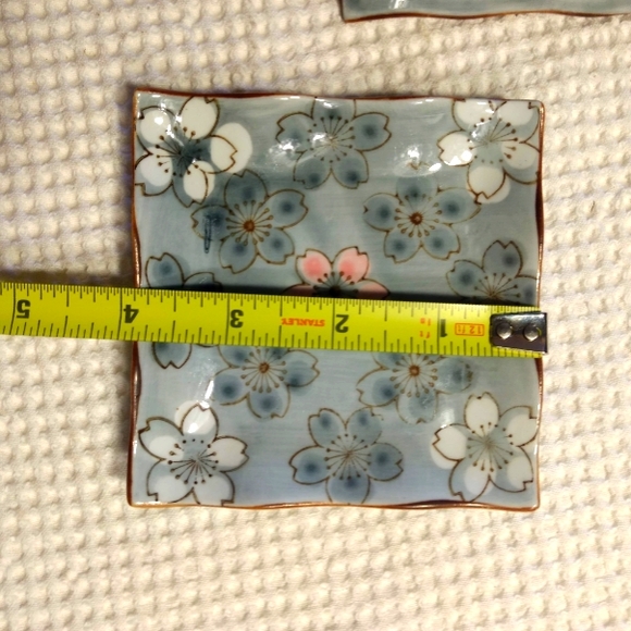 Set of 2 | Cherry Blossom Blue Plate | Japan - 4 inches - Picture 6 of 7